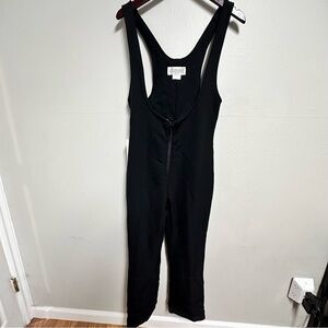 OSSI Skiwear Ladies Stretch Bib 10 Schoeller Overalls Lined Black Wool NWT Vtg